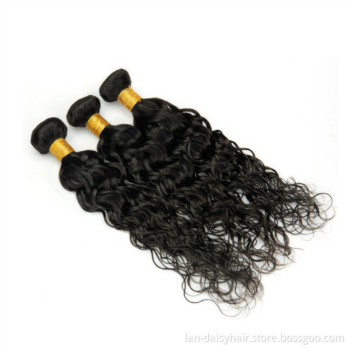 Cheap Factory Price 100 Percent Authentic Human Hair Bundles For Black Women Indian water wave weave